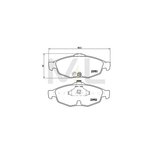 Brembo P 11 016 Brake Pad Set With Acoustic Wear Warning | ML Performance Car Parts