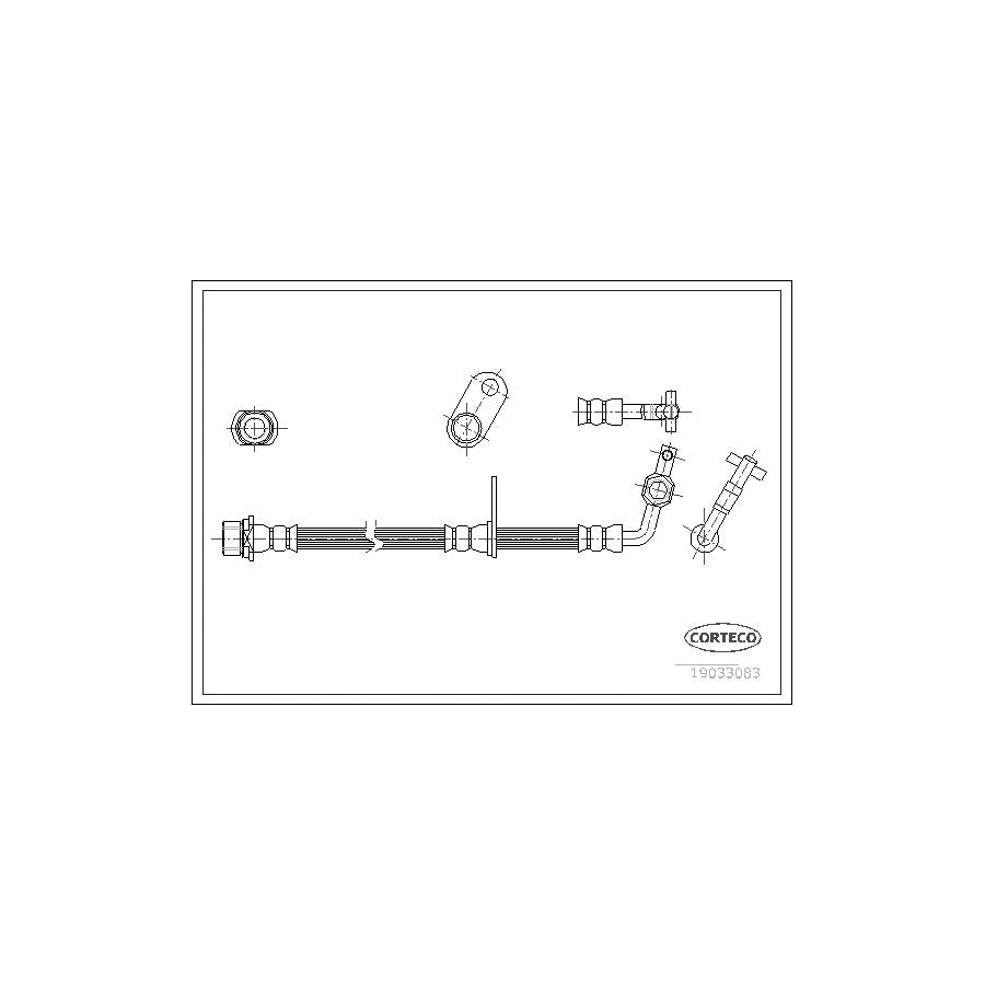 Corteco 19033083 Brake Hose For Toyota Land Cruiser Amazon (J100) | ML Performance UK
