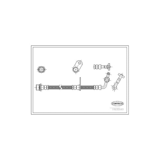 Corteco 19033083 Brake Hose For Toyota Land Cruiser Amazon (J100) | ML Performance UK