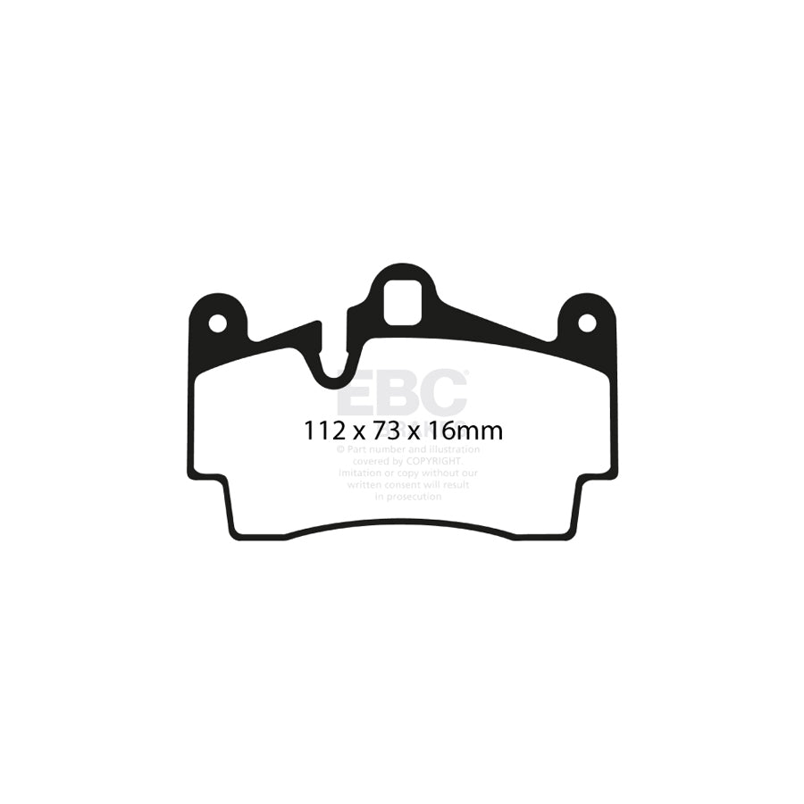 EBC PD01KR937 Porsche Cayenne (9PA) Greenstuff Rear Brake Pad & Plain Disc Kit - Brembo Caliper 2 | ML Performance UK Car Parts