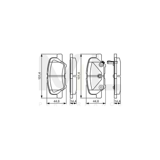 Bosch 0986Tb3224 Brake Pad Set With Acoustic Wear Warning  | ML Performance Car Parts