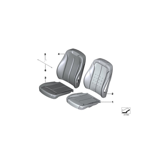 Genuine BMW 52107374856 F48 F45 F39 Basic Backrest Leather Cover, Right SCHWARZ (Inc. X2 18d, 225iX & X1 28iX) | ML Performance UK