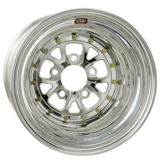 Weld 84P-512276 V-Series Wheel 15x12 5x4.75 ET-89 BS3 Polished Center - Polished Shell