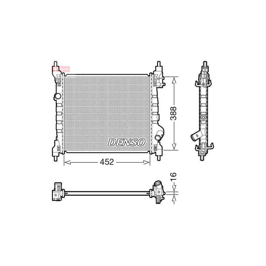 Denso DRM15014 Drm15014 Engine Radiator For Chevrolet Spark (M300) | ML Performance UK
