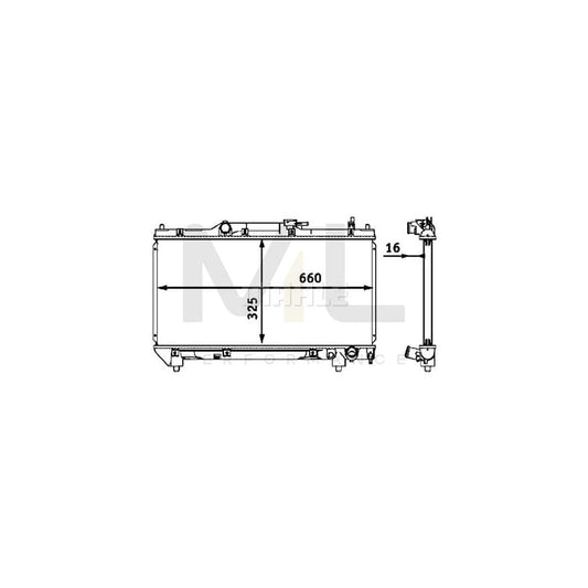 MAHLE ORIGINAL CR 544 000S Engine radiator for TOYOTA AVENSIS Brazed cooling fins, Manual Transmission | ML Performance Car Parts