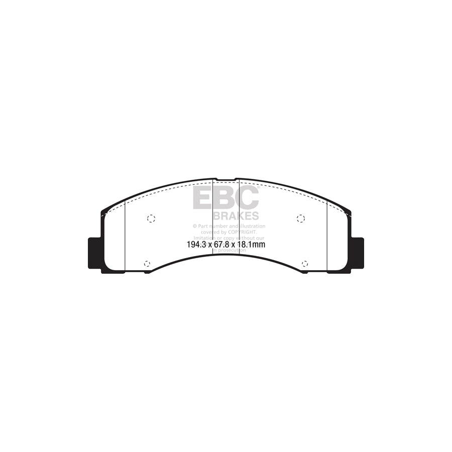 EBC DP43088R Ford F-150 Yellowstuff Front Brake Pads 2 | ML Performance UK Car Parts