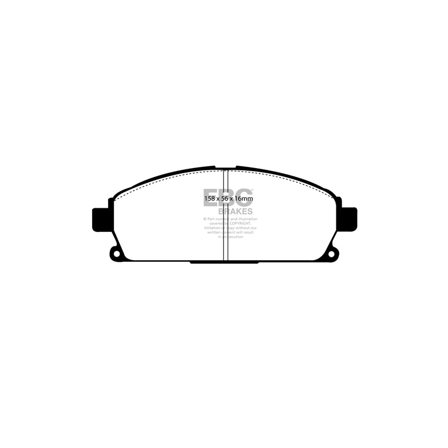 EBC DP41247R Nissan Yellowstuff Front Brake Pads - Akebono Caliper (Inc. Elgrand & X-Trail) 2 | ML Performance UK Car Parts