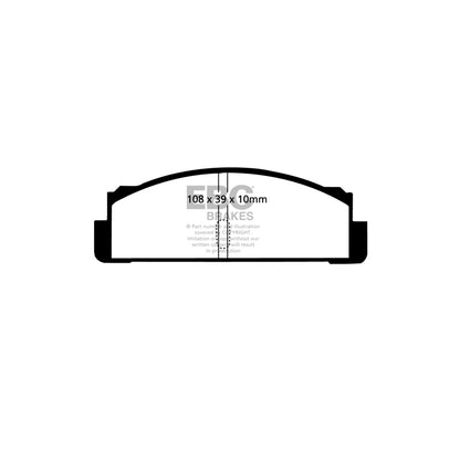 EBC DP4130R Fiat Lancia Seat Zastava Yellowstuff Rear Brake Pads - Bendix Caliper 2 | ML Performance UK Car Parts