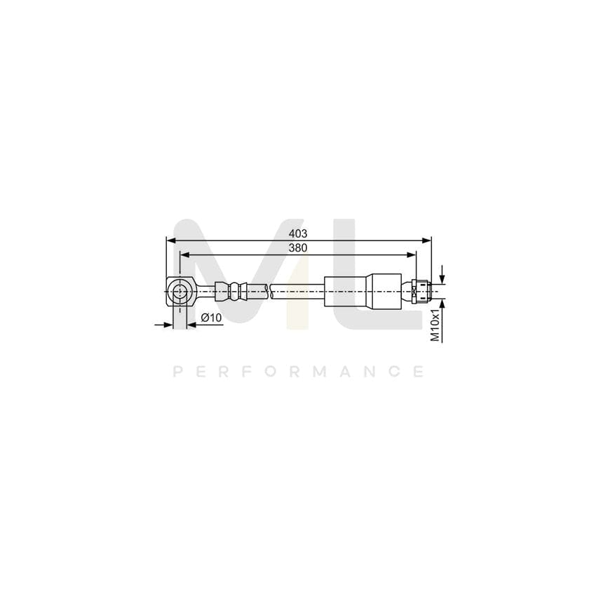 BOSCH 1 987 481 545 Brake Hose 380mm, M10x1 | ML Performance Car Parts
