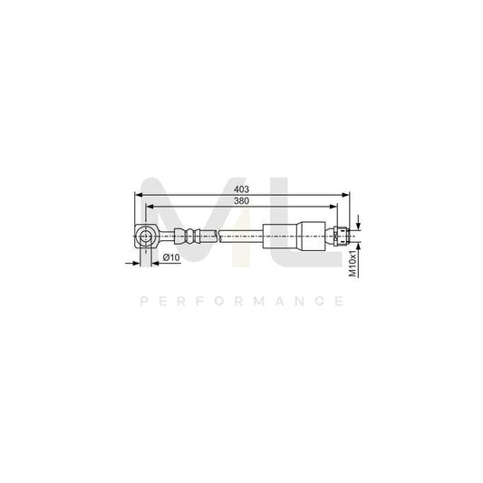 BOSCH 1 987 481 545 Brake Hose 380mm, M10x1 | ML Performance Car Parts