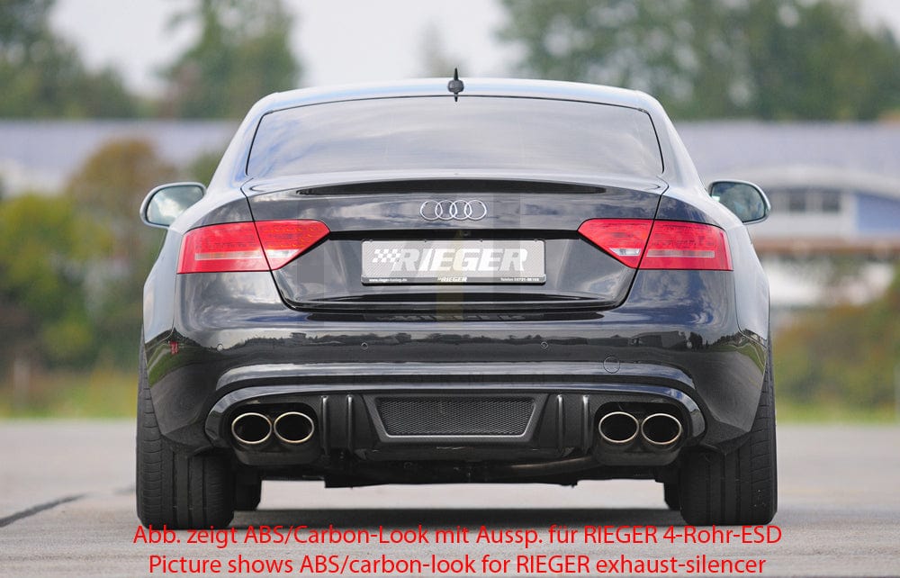 Rieger 00055414 Audi B8 B81 A5 Rear Diffuser 3 | ML Performance UK Car Parts