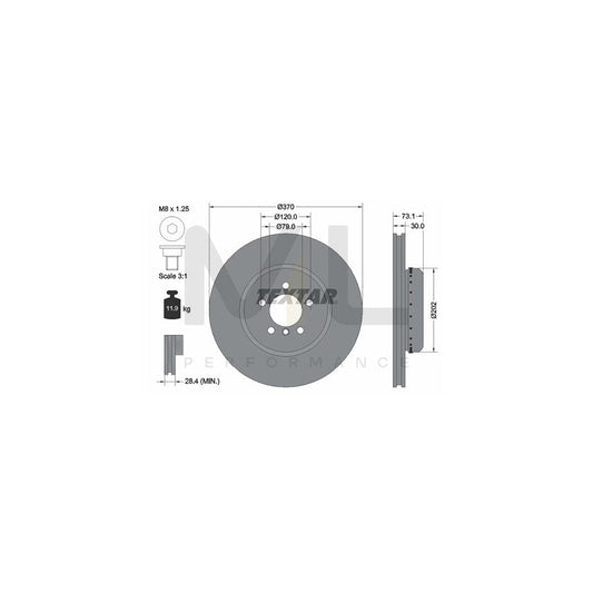 TEXTAR 92265325 Brake Disc PRO+, Internally Vented, Two-piece brake disc, Coated, High-carbon, with bolts/screws, without wheel hub, without wheel studs | ML Performance Car Parts