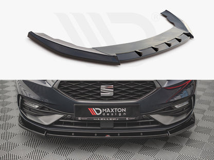 Maxton Design SE-LE-4-FR-FD1T Front Splitter V1 Seat Leon Fr MK4 (2020-) | ML Performance UK Car Parts