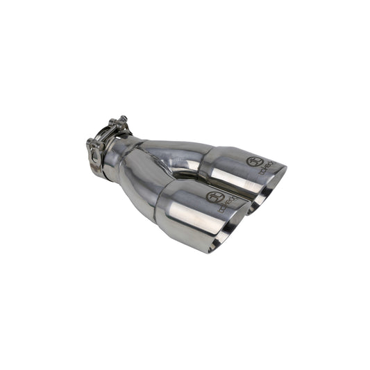  aFe 49T25364-P10 2-1/2 IN Inlet x 3 IN Dual Outlet x 9-1/2 IN L Universal Exhaust Tip  | ML Performance UK Car Parts