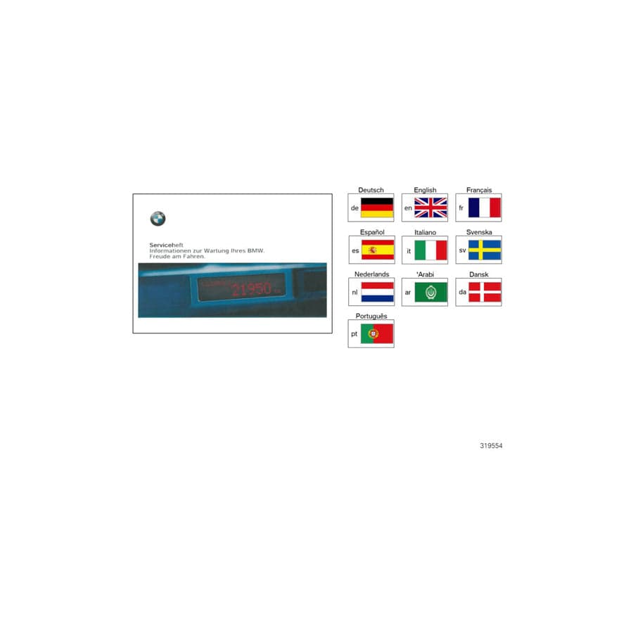 Genuine BMW 01709789360 E39 E36 E38 Service Booklet, German MJ 1996 (Inc. 520d, 740iLP & 540i) | ML Performance UK Car Parts