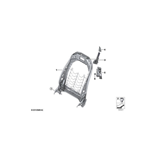 Genuine BMW 52107421860 G14 G15 F92 Backrest Frame, Right (Inc. M850iX, M8 & 840iX) | ML Performance UK