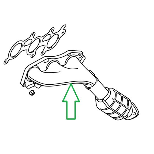Genuine Lexus 17150-31030 IS Phase 2 N/S Exhaust Manifold and Catalytic Converter