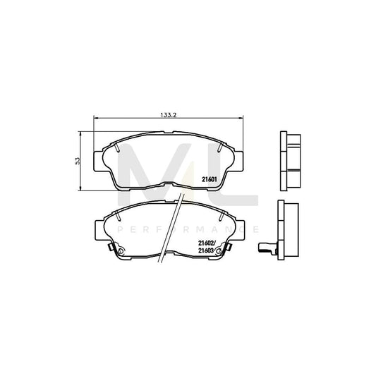 Hella 8DB 355 016-421 Brake Pad Set With Acoustic Wear Warning | ML Performance Car Parts