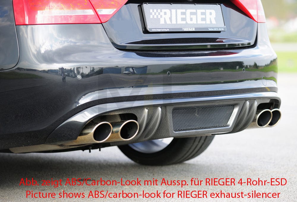 Rieger 00055441 Audi B8 B81 A5 Rear Diffuser 3 | ML Performance UK Car Parts
