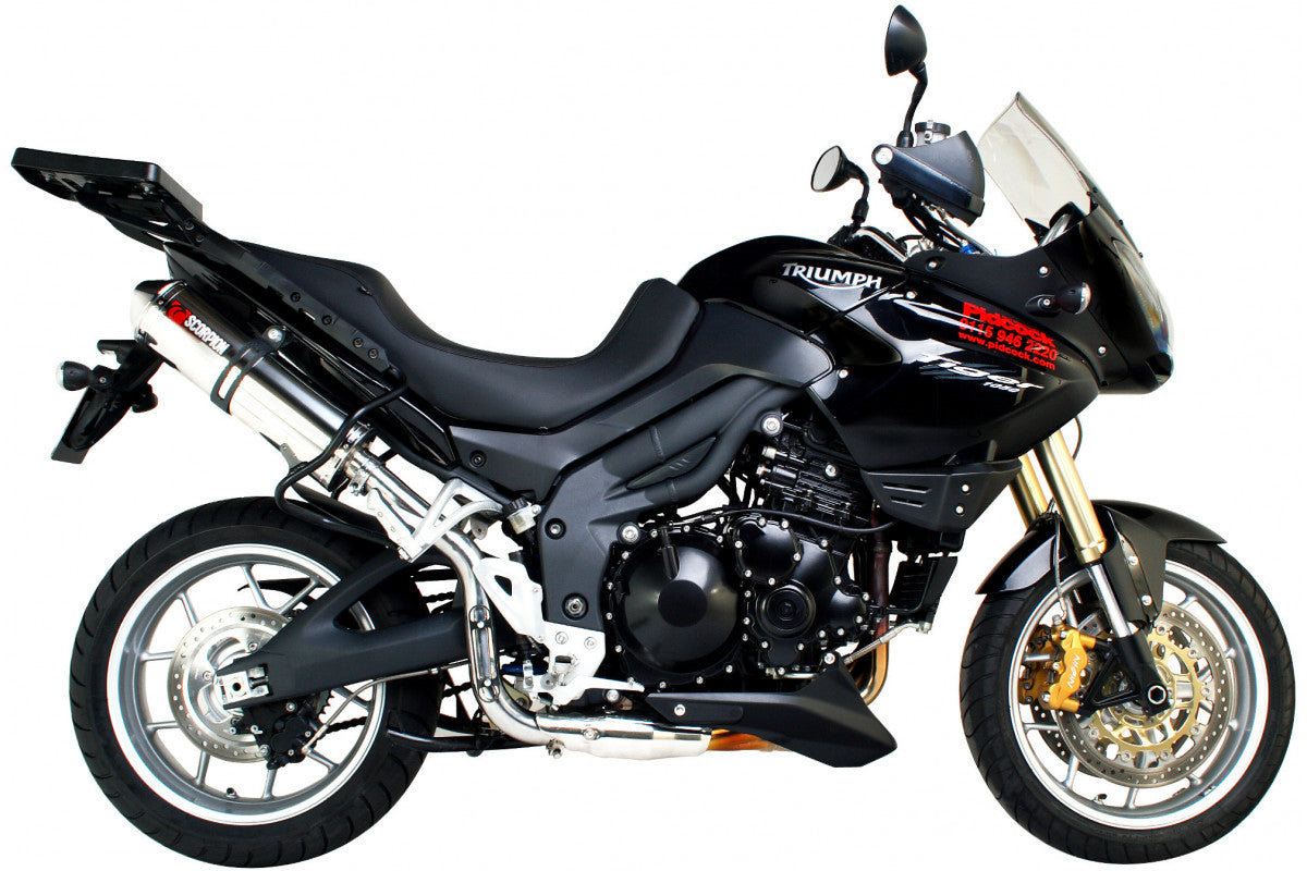 Scorpion ETR63CEO Triumph Tiger 1050 Factory Oval Slip-On - Carbon Fibre Sleeve | ML Performance UK UK