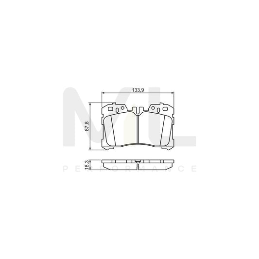 Bosch 0986494423 Brake Pad Set For Lexus Ls Iv (Xf40) BP1345 | ML Performance Car Parts