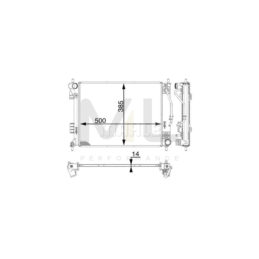 MAHLE ORIGINAL CR 1972 000P Engine radiator Brazed cooling fins, Manual Transmission | ML Performance Car Parts