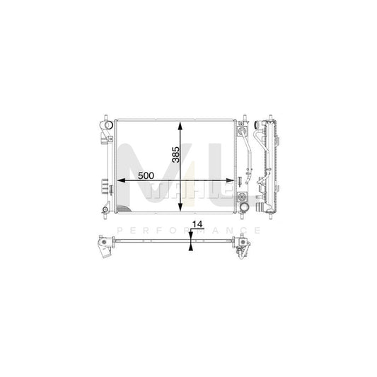MAHLE ORIGINAL CR 1972 000P Engine radiator Brazed cooling fins, Manual Transmission | ML Performance Car Parts