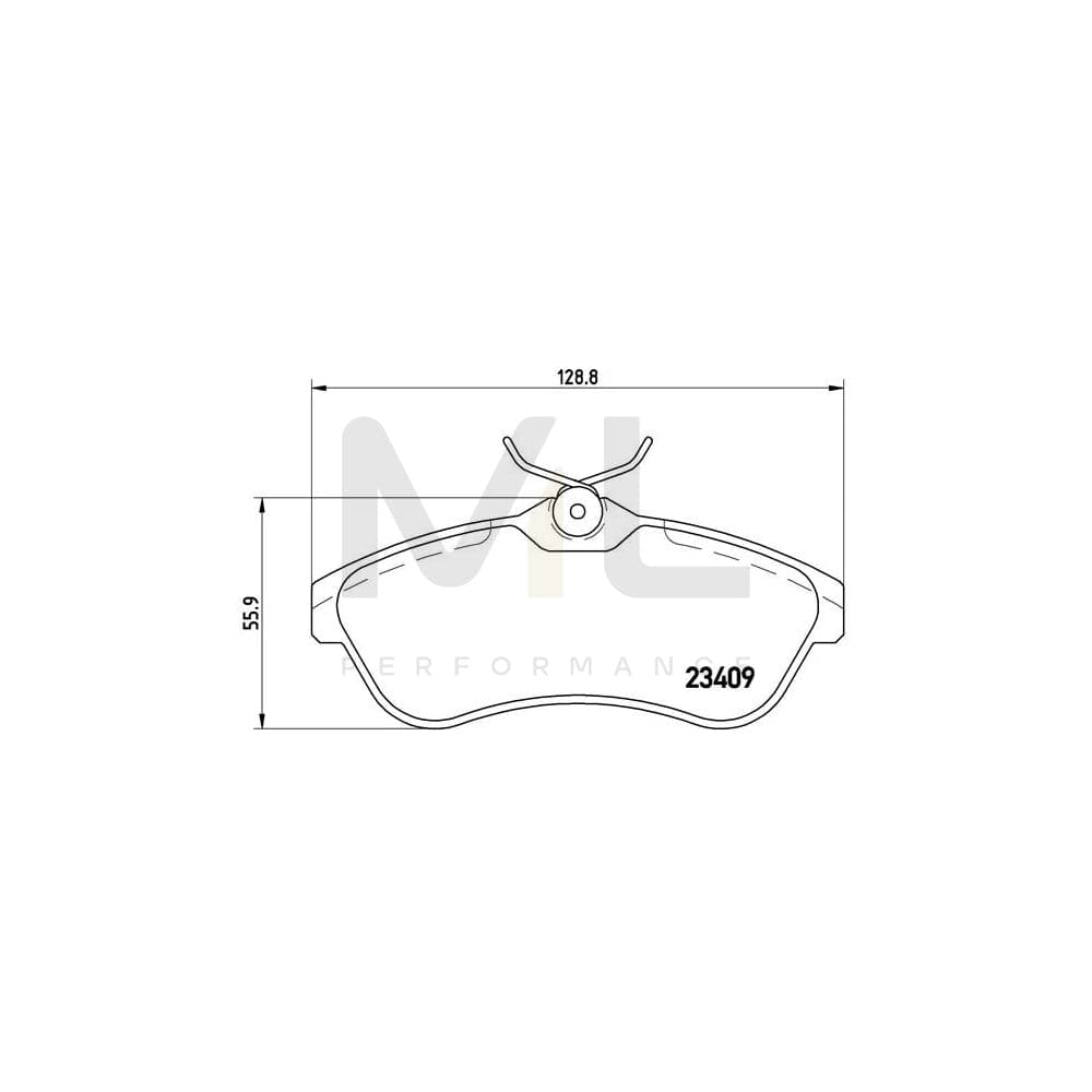 Brembo P 61 075X Brake Pad Set Excl. Wear Warning Contact | ML Performance Car Parts