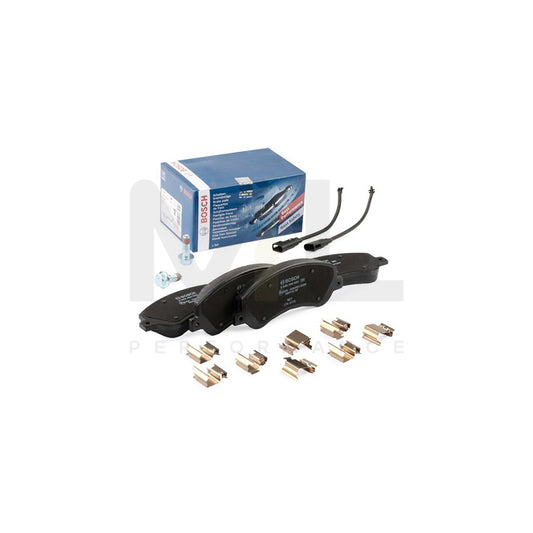 Bosch 0986494624 Brake Pad Set Incl. Wear Warning Contact, With Anti-Squeak Plate, With Bolts/Screws, With Mounting Manual BP1081 | ML Performance Car Parts