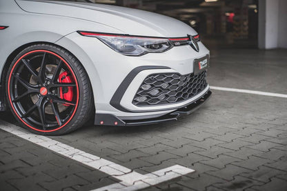 Maxton Design Volkswagen Golf GTI / R-Line MK8 Front Splitter + Flaps V.2