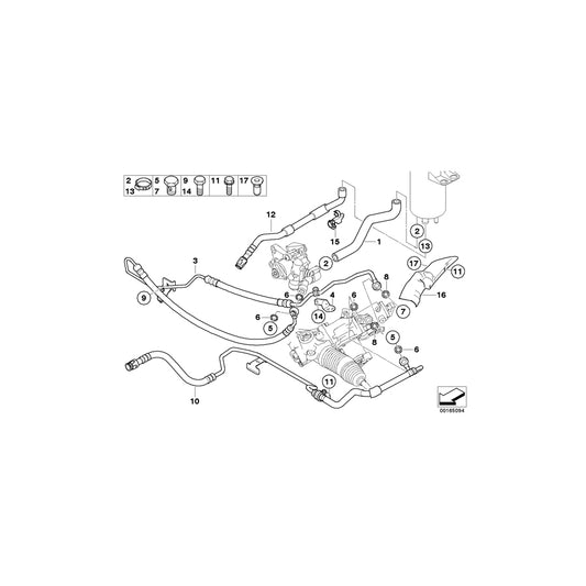 Genuine BMW 32416767423 E60 E64 Radiator Return Line (Inc. 630i, 525i & 528i) | ML Performance UK Car Parts