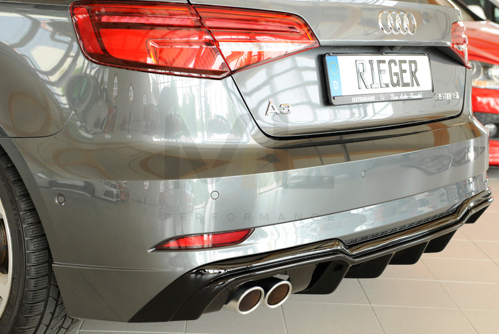 Rieger 00088180 Audi 8V A3 Rear Diffuser 4 | ML Performance UK Car Parts