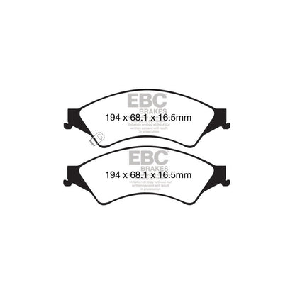 EBC DPX2140 Ford Mazda Ultimax Front Brake Pads (Inc. Everest, Ranger, BT-50) 2 | ML Performance UK Car Parts