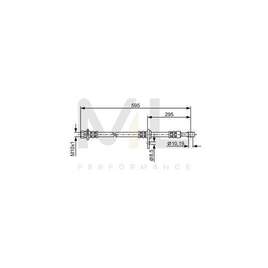 BOSCH 1 987 481 044 Brake Hose for HONDA CR-V II (RD) 580mm, M10x1 | ML Performance Car Parts