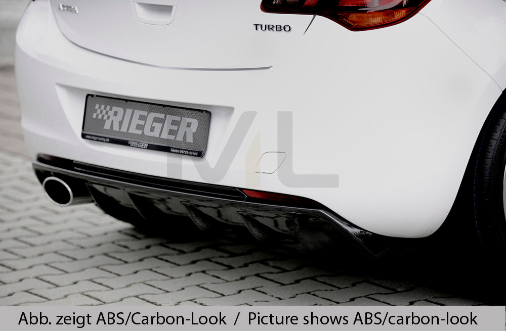 Rieger 00088113 Opel Astra J Rear Diffuser 4 | ML Performance UK Car Parts