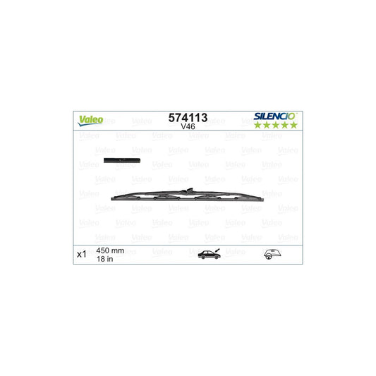 Valeo Silencio, Silencio Conventional Single 574113 Wiper Blade | ML Performance UK Car Parts