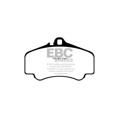 EBC PD02KF421 Porsche 911 (996) Redstuff Front Brake Pad & Plain Disc Kit - Brembo Caliper 2 | ML Performance UK Car Parts