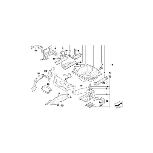 Genuine BMW 41118243227 E46 Bracket, Vibration Absorber Rear (Inc. 330Ci, 323Ci & 325Ci) | ML Performance UK