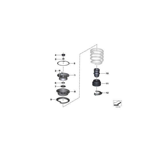 Genuine BMW 31316769731 RR1 E31 E65 Self-Locking Collar Nut M8-8 ZNS3 (Inc. One 55kW, 316i 1.9 & Z4 35is) | ML Performance UK Car Parts