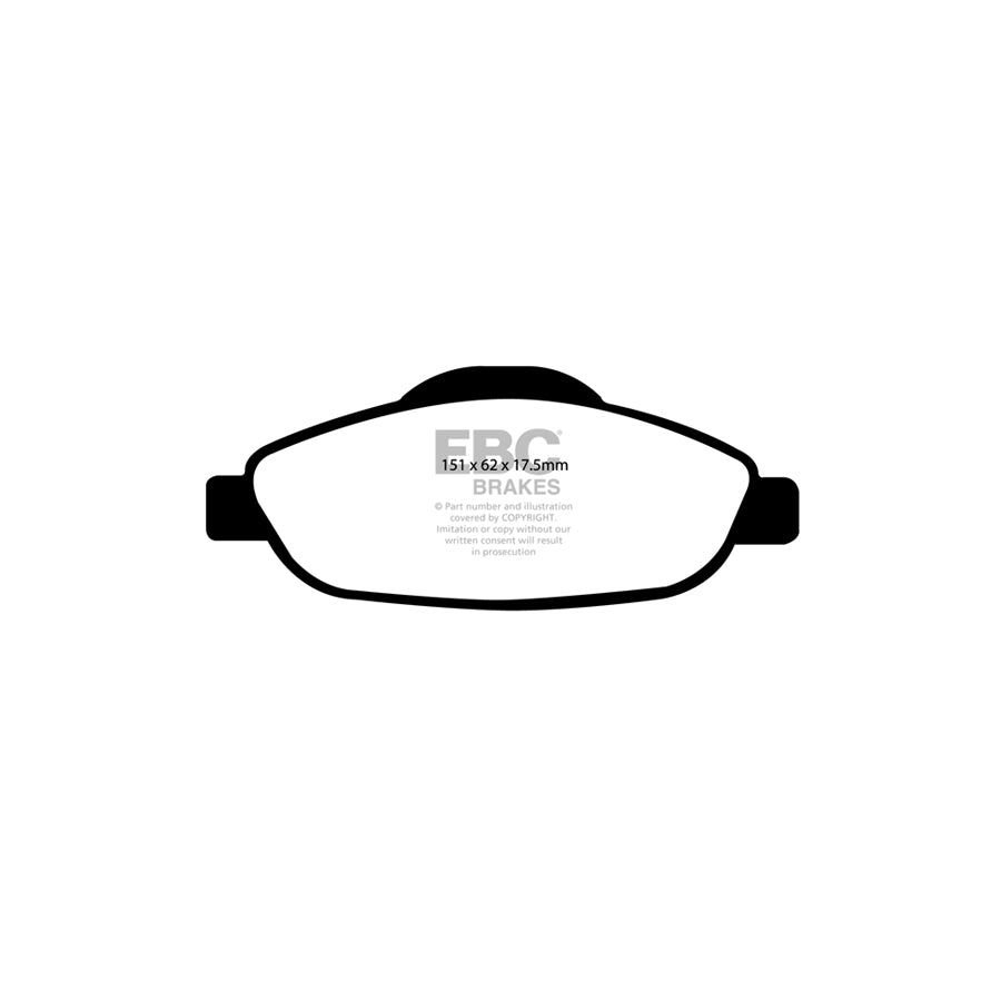 EBC PD01KF1195 Peugeot 308 SW Greenstuff Front Brake Pad & Plain Disc Kit  - Girling/TRW Caliper 2 | ML Performance UK Car Parts