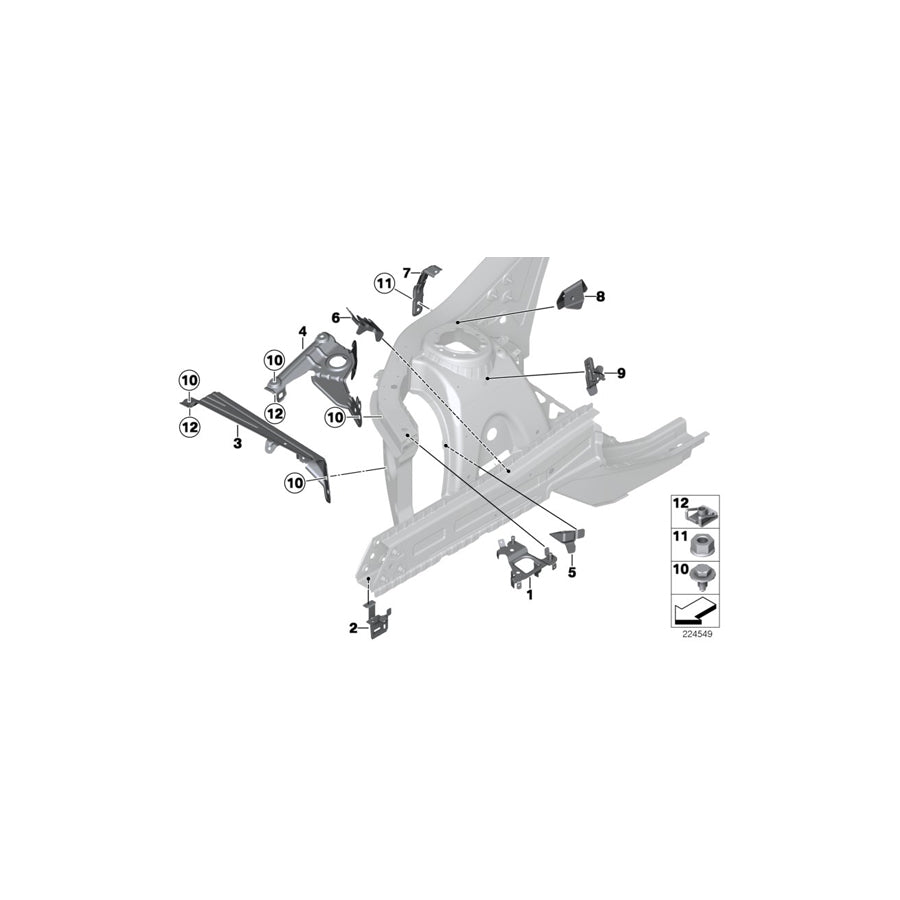 Genuine BMW 41117267092 F25 F26 Bracket Brake Pipe Right (Inc. X3 35iX, X3 18i & X4 20iX) | ML Performance UK