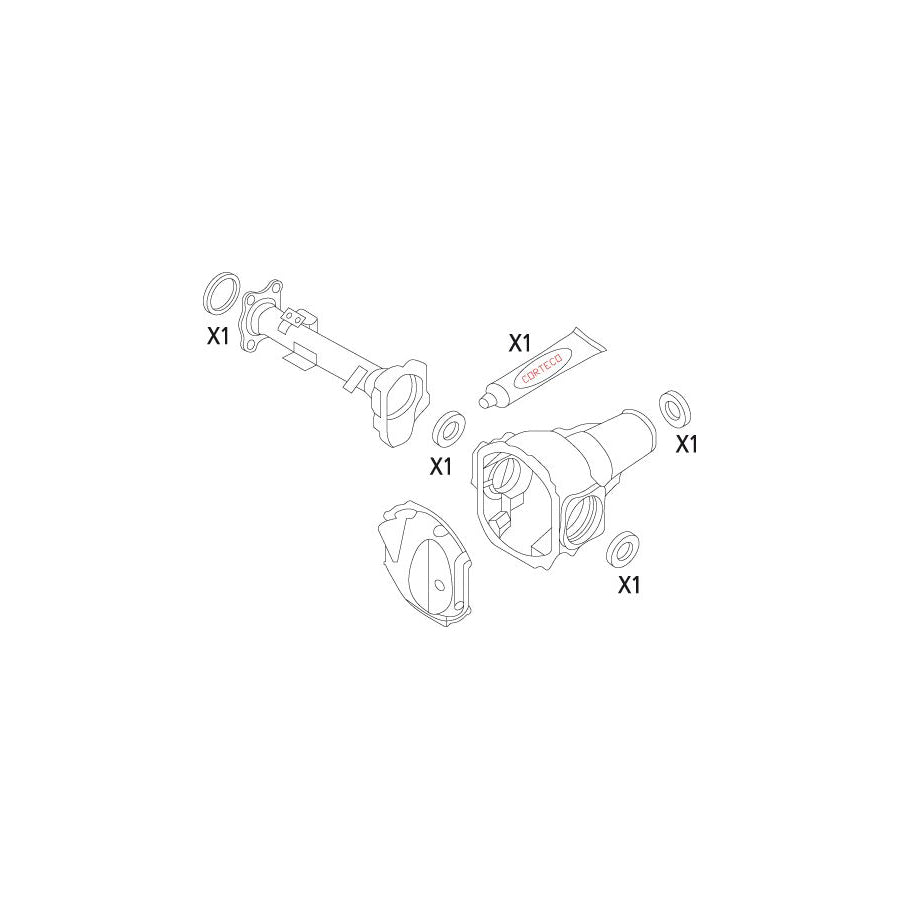 Corteco 19535826 Gasket Set, Differential For Mitsubishi L200 Iii Pickup (K6) | ML Performance UK