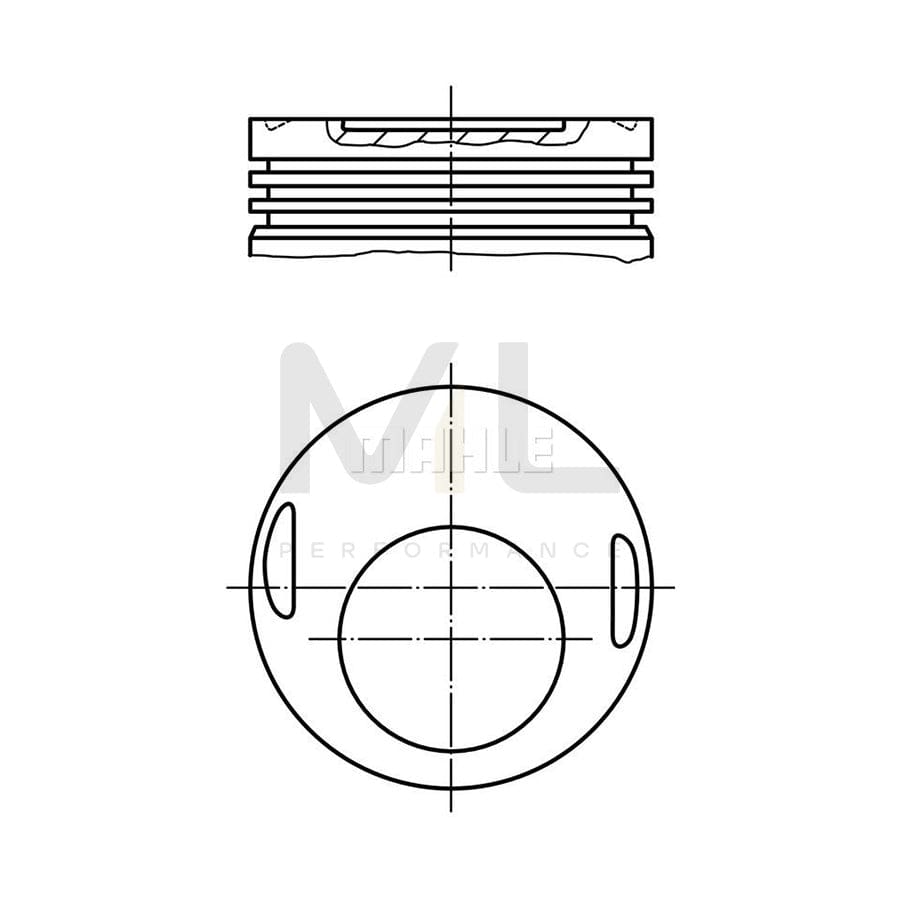 MAHLE ORIGINAL 002 17 23 Piston 89,25 mm, without cooling duct | ML Performance Car Parts