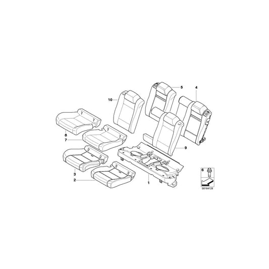 Genuine BMW 52207322815 E71 Seat Cover Leather Left VERMILIONROT (Inc. X6 35iX, X6 50iX & X6 35dX) | ML Performance UK Car Parts