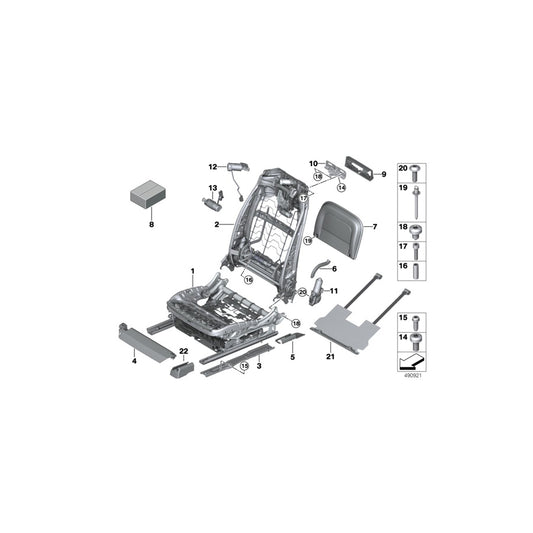 Genuine BMW 52107457292 Cover, Seat Rail, Rear Right SCHWARZ (Inc. 750Li, 740LeX & 730Ld) | ML Performance UK