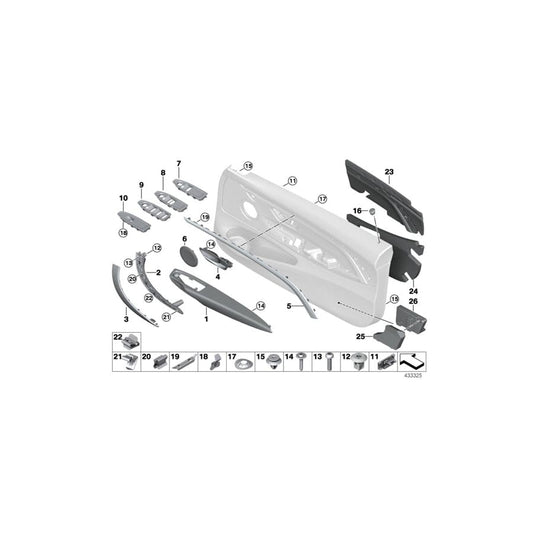 Genuine BMW 51417326363 F33 Cover, Switch, Power Window, Driver Side VENETOBEIGE (Inc. 428iX, 430i & 420d) | ML Performance UK Car Parts