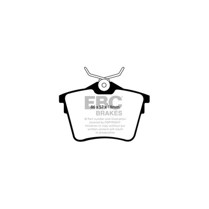 EBC DP21551 Citroen Peugeot Greenstuff Rear Brake Pads 2 | ML Performance UK Car Parts