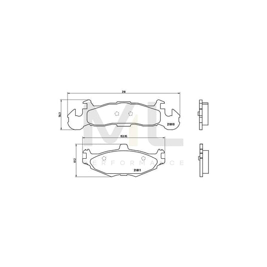 Brembo P 11 001 Brake Pad Set Excl. Wear Warning Contact | ML Performance Car Parts