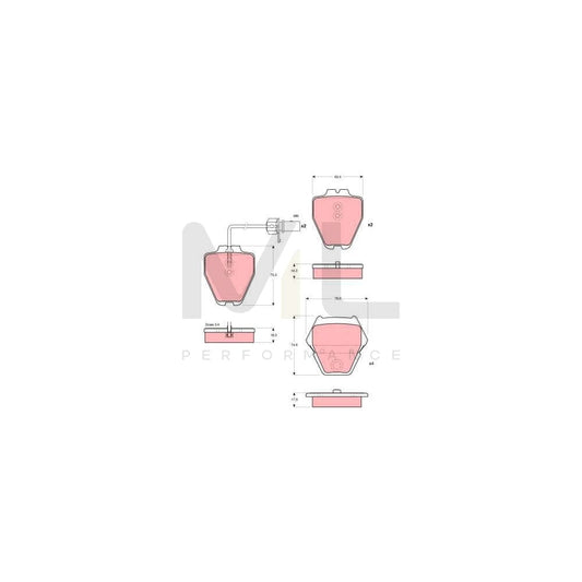 TRW Gdb1505 Brake Pad Set Incl. Wear Warning Contact | ML Performance Car Parts