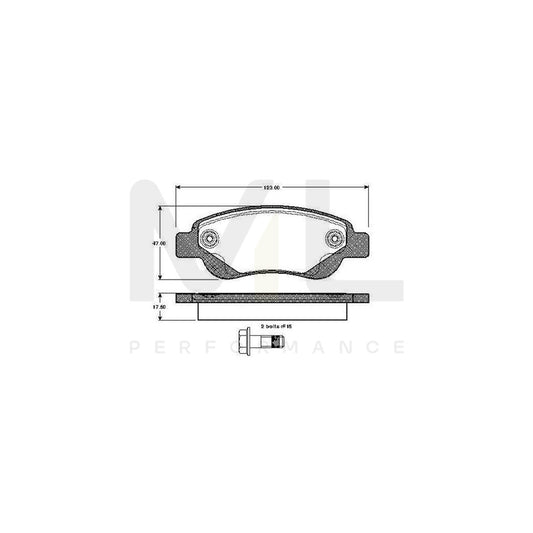 Bosch 0986Tb2927 Brake Pad Set Excl. Wear Warning Contact, With Bolts, With Accessories  | ML Performance Car Parts